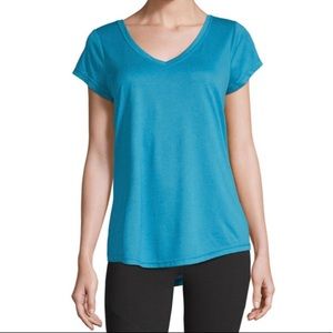 Blue workout shirt